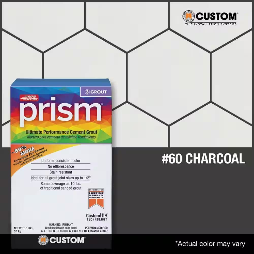 Prism #60 Charcoal 17 lb. Ultimate Performance Rapid Setting Grout - Main Image